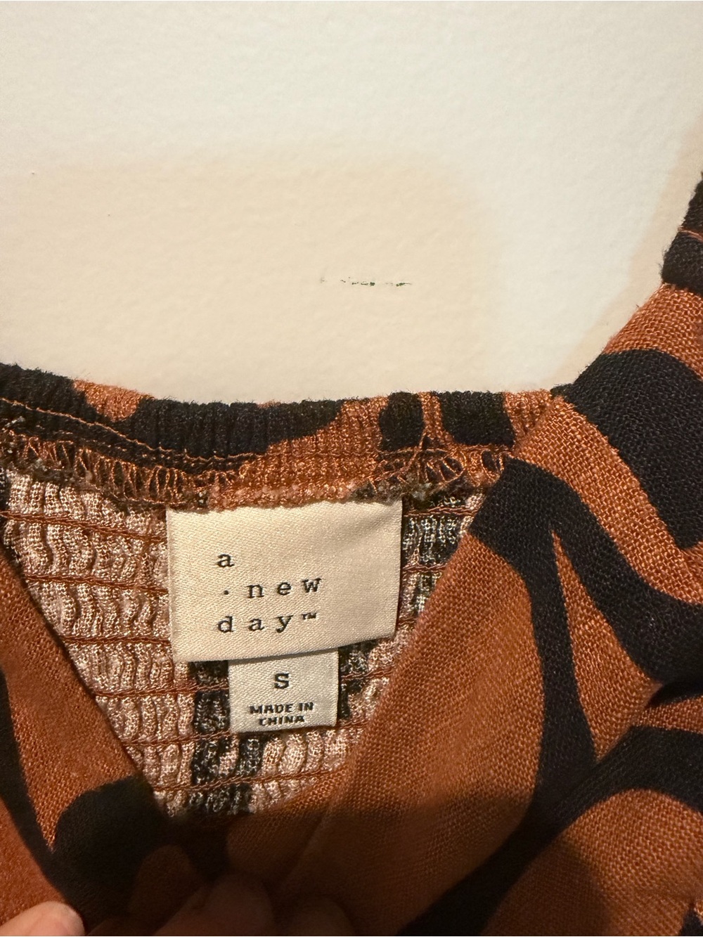 a new day Brown and Black Mini Dress with Abstract Print